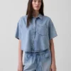 Mimořádně měkká džínová košile v oversized střihu