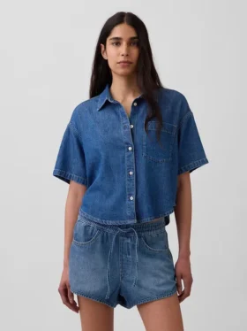 Mimořádně měkká džínová košile v oversized střihu