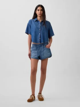 Mimořádně měkká džínová košile v oversized střihu