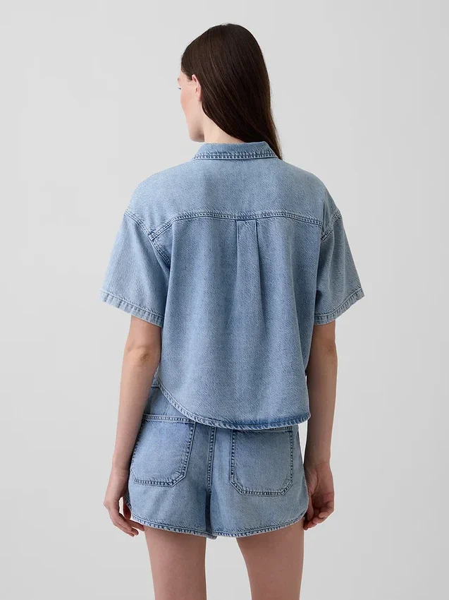 Mimořádně měkká džínová košile v oversized střihu