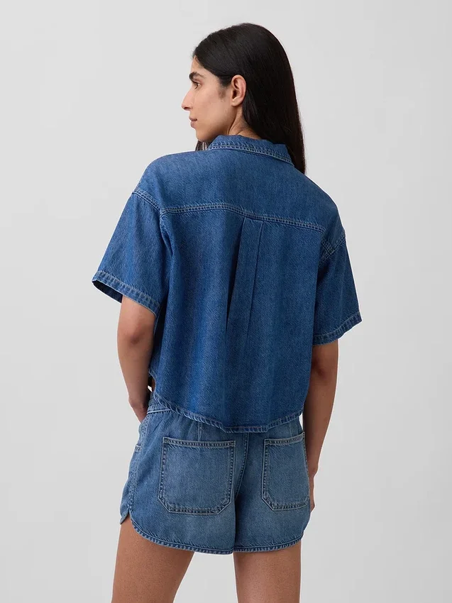 Mimořádně měkká džínová košile v oversized střihu