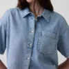 Mimořádně měkká džínová košile v oversized střihu