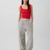 Mini žebrované krajkové pyžamové tílko s výstřihem Henley