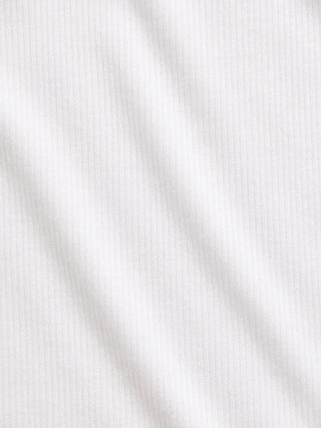 Mini žebrované pyžamové tílko s krajkovým lemem