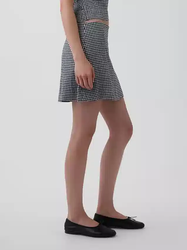 Mini sukně-šortky ze směsi lnu