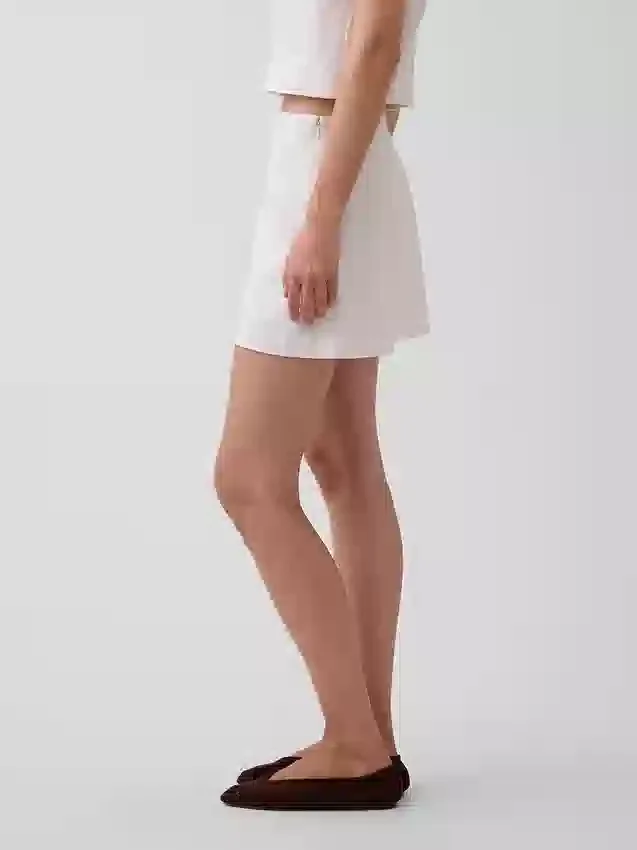 Mini sukně-šortky ze směsi lnu