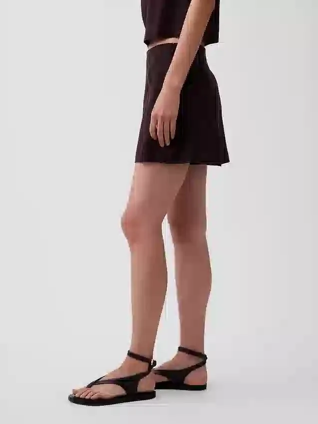 Mini sukně-šortky ze směsi lnu