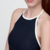 Minišaty s halterovým výstřihem ze směsi lnu