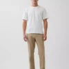 Moderní rovné khaki kalhoty