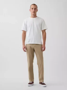 Moderní rovné khaki kalhoty