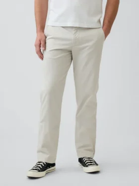Moderní rovné khaki kalhoty