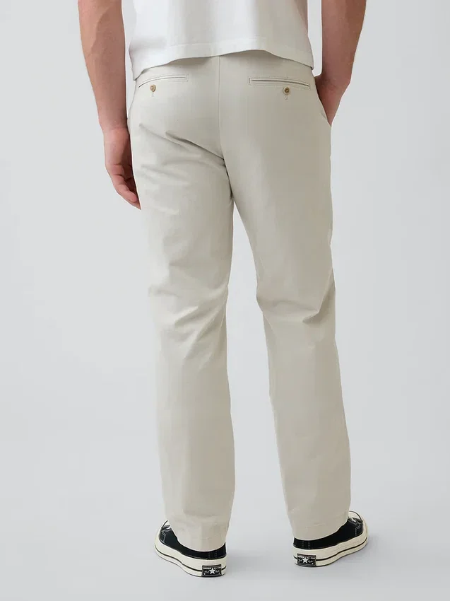 Moderní rovné khaki kalhoty