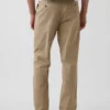 Moderní rovné khaki kalhoty