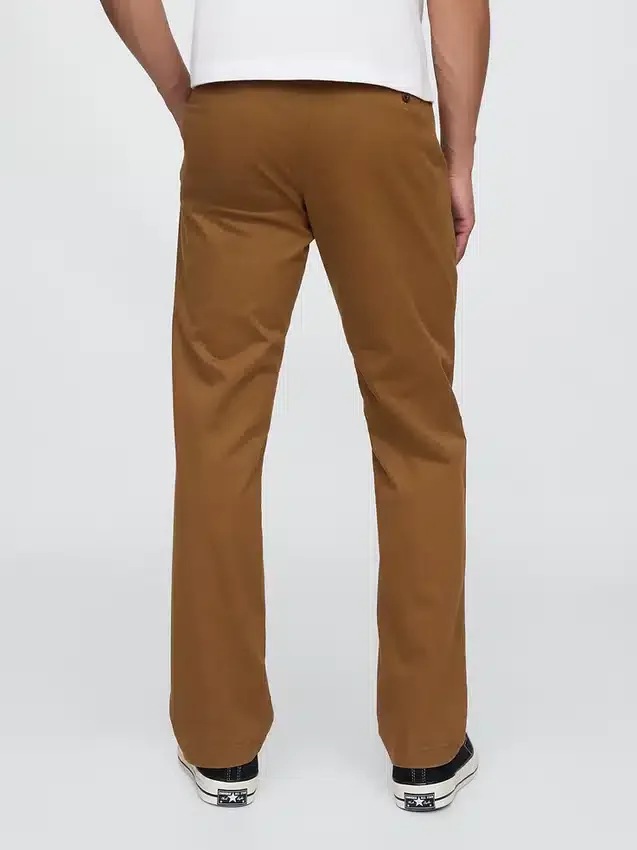 Moderní rovné khaki kalhoty