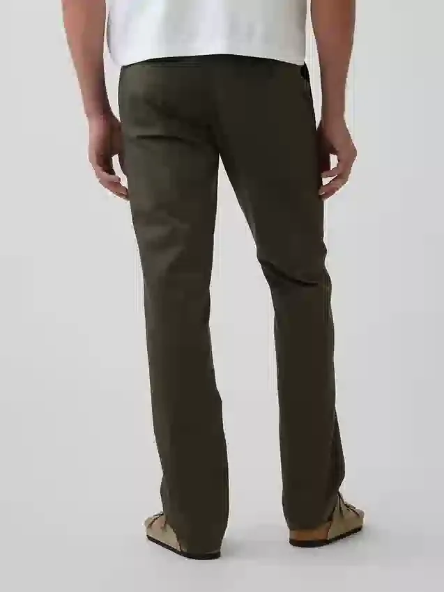 Moderní rovné khaki kalhoty