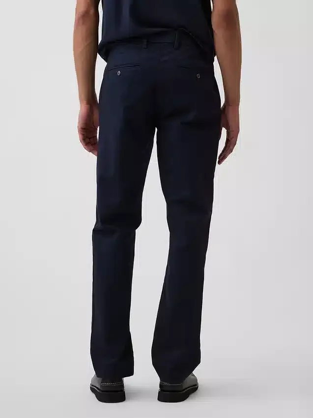 Moderní rovné khaki kalhoty