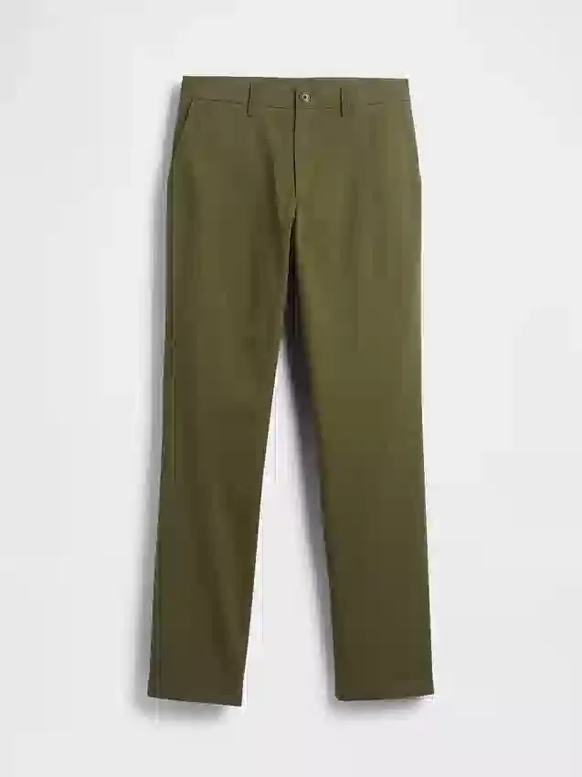 Moderní rovné khaki kalhoty