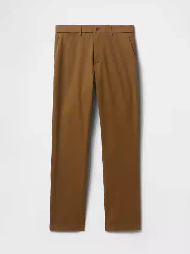 Moderní rovné khaki kalhoty