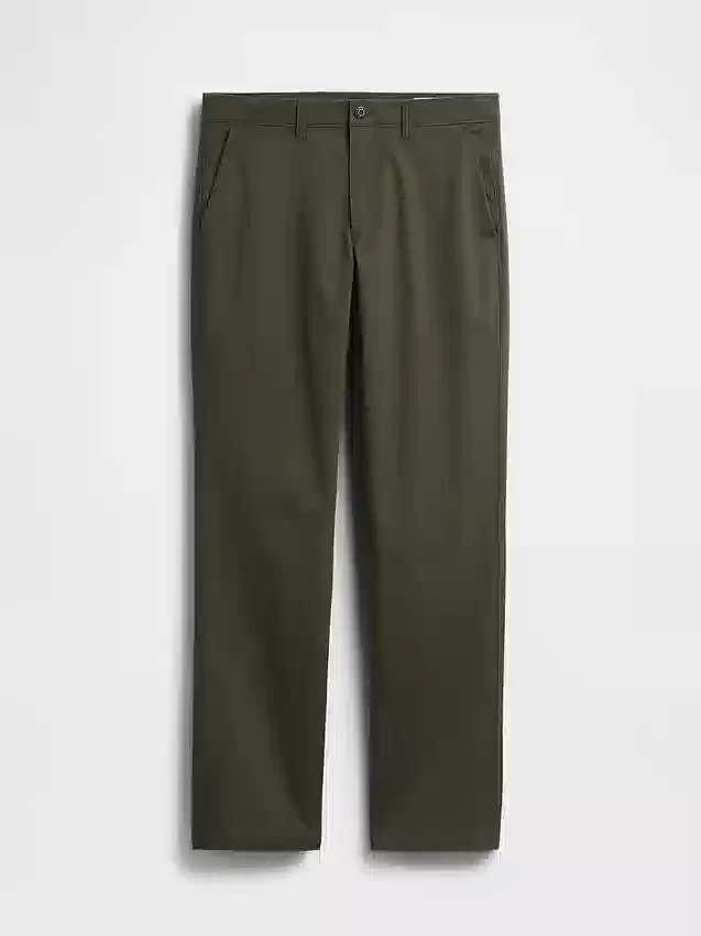 Moderní rovné khaki kalhoty