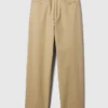 Moderní volné khaki kalhoty