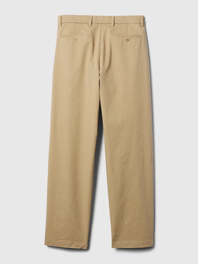 Moderní volné khaki kalhoty