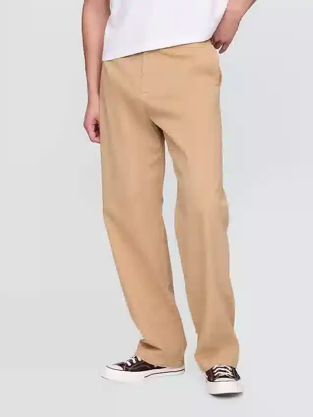 Moderní volné khaki kalhoty ve stylu 90. let