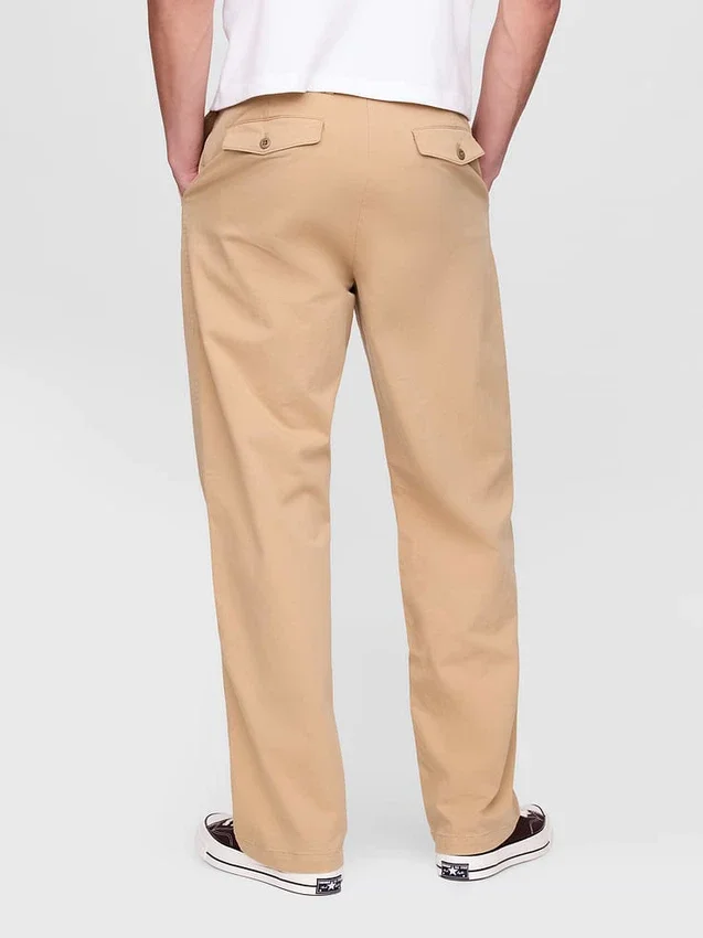 Moderní volné khaki kalhoty ve stylu 90. let