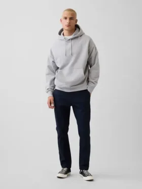 Moderní úzké khaki kalhoty