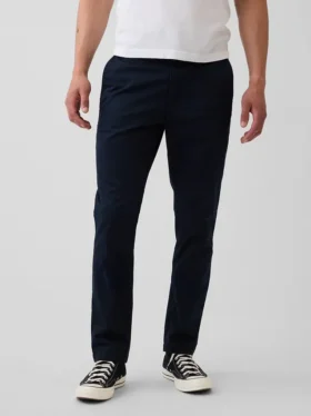 Moderní úzké khaki kalhoty