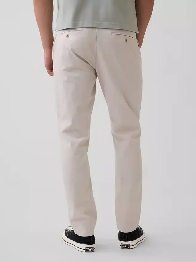 Moderní úzké khaki kalhoty