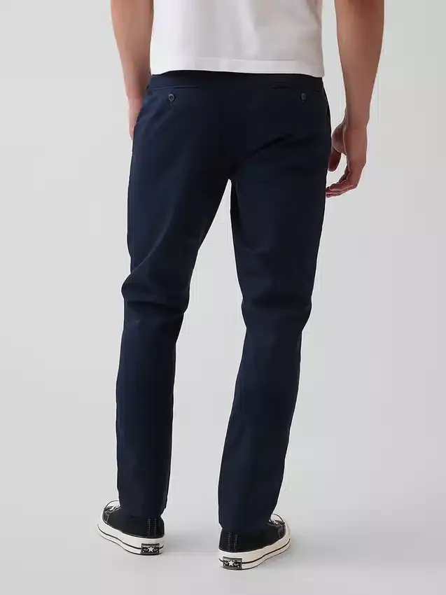 Moderní úzké khaki kalhoty