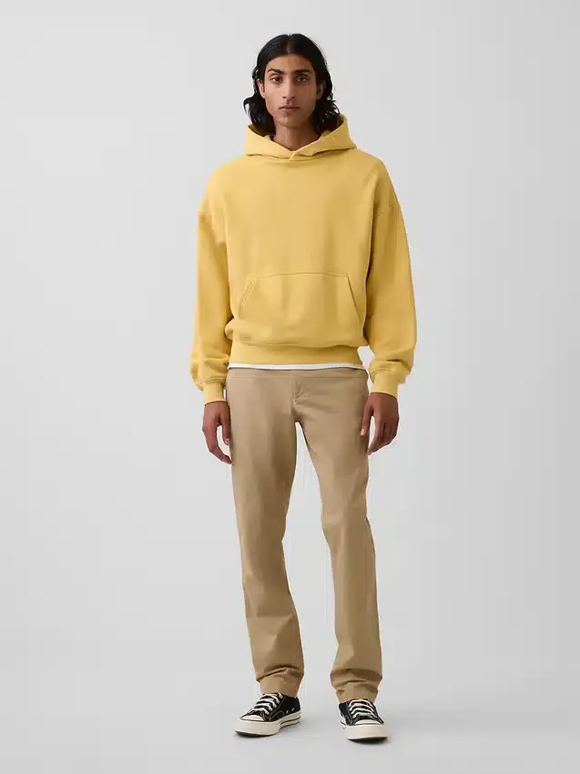 Moderní úzké khaki kalhoty