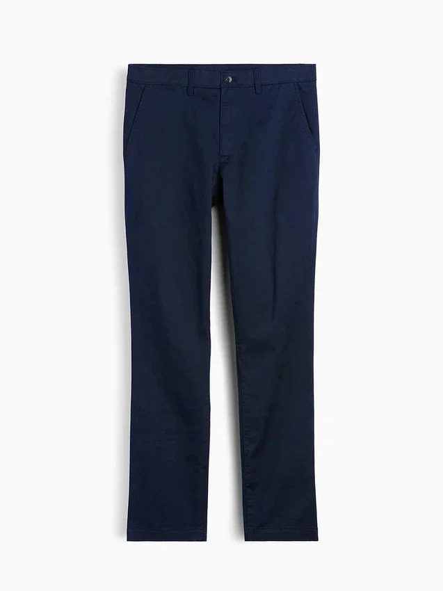 Moderní úzké khaki kalhoty