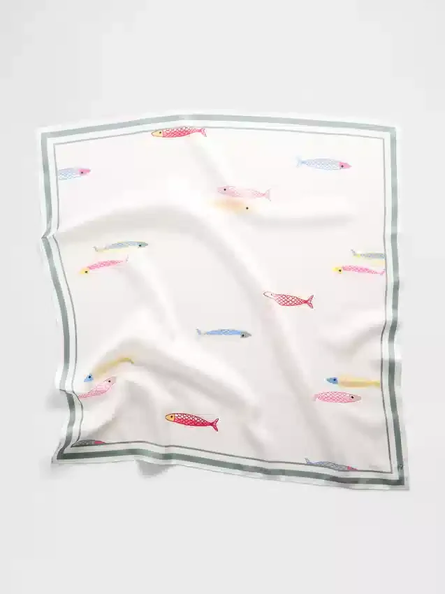 Nadměrná bandana ze 100 % hedvábí