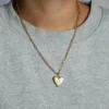 Náhrdelník Hart Small Ribbed Heart of Gold
