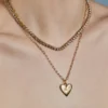 Náhrdelník Hart Small Ribbed Heart of Gold