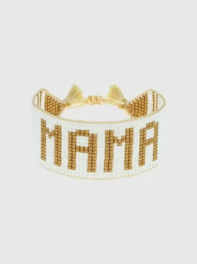 Náramek Hart White and Gold Mama