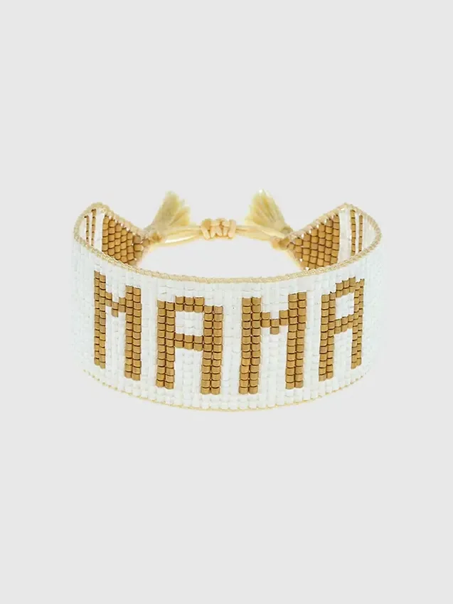 Náramek Hart White and Gold Mama