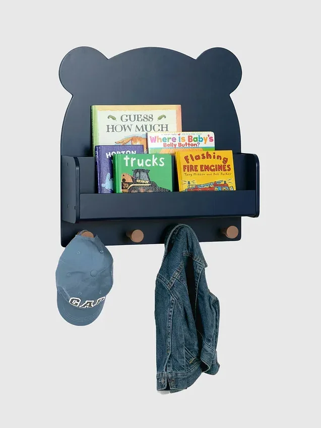 Nástěnná police babyGap Brannan Bear se 4 háčky