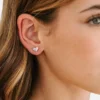 Náušnice Pierced Co Heart Duo se šroubovým uzávěrem