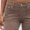 Nízké manšestrové kalhoty ve stylu 90. let, úzký rovný střih