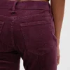 Nízké manšestrové kalhoty ve stylu 90. let, úzký rovný střih