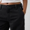 Nízký pas, volné khaki kalhoty ve stylu 90. let