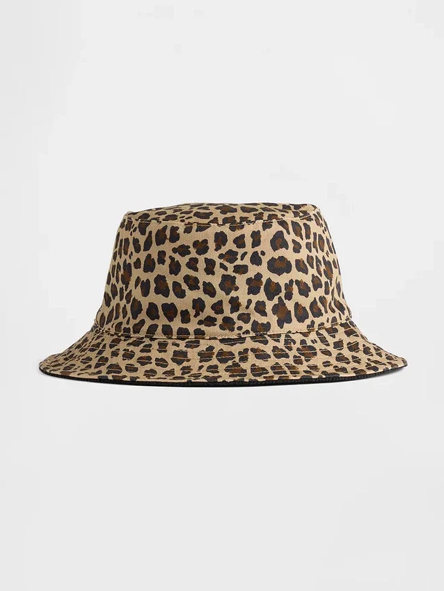 Oboustranný klobouk s leopardím vzorem pro miminka a batolata