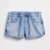 Šortky Easy Dolphin z ultrajemného denimu se středně vysokým pasem