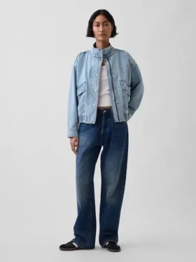 Oversized džínová bomber bunda
