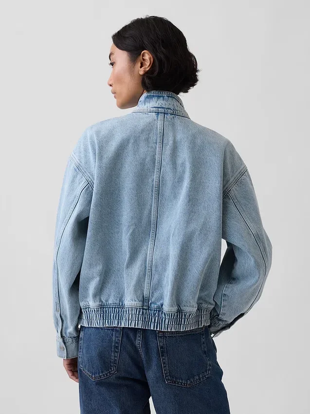 Oversized džínová bomber bunda