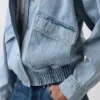 Oversized džínová bomber bunda