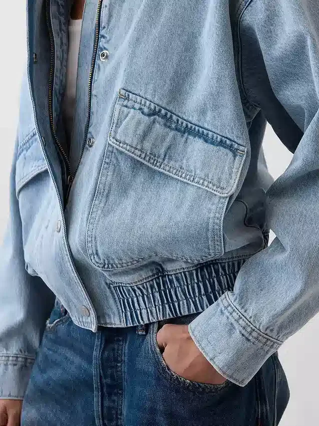 Oversized džínová bomber bunda