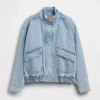 Oversized džínová bomber bunda